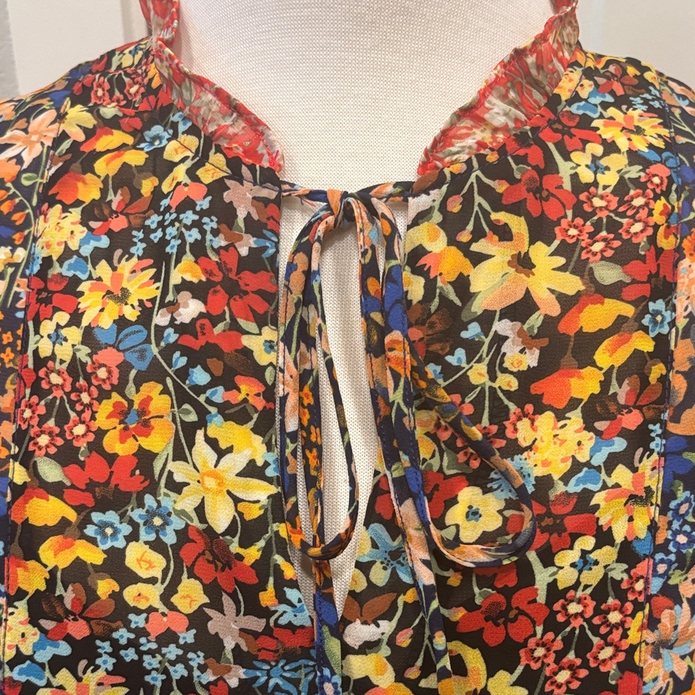 EUC Code x Mode Floral Multi-Pattern Dress - image 4